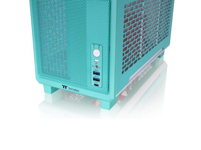 Thermaltake - TR100 SFF mITX Mini Tower PC Case with PCIe 4.0 Riser Cable Included - Mint Strawberry - image 11