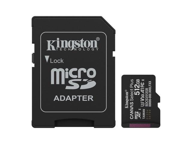 Kingston Canvas Select Plus 512 GB Class 10/UHS-I U3 V30 microSDXC 1 SDCS3512GB