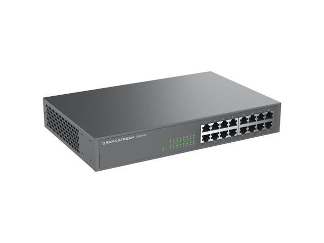 Grandstream GWN7702 16-Port Gigabit Ethernet Unmanaged Network Switch Plug & Play Desktop/Rack-Mount Metal Design