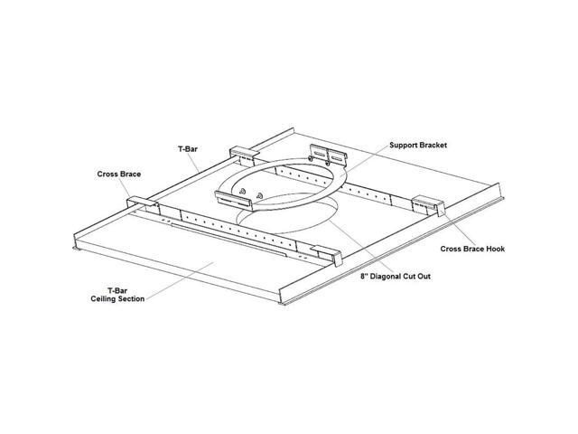 Algo 81X8TBR T-Bar & Joist Support Bracket for 8188/8198 / 1198 SIP Ceiling Speaker