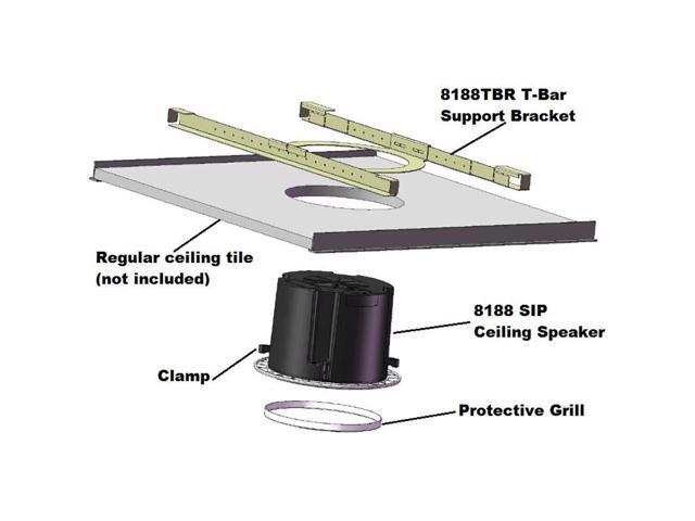 Algo 81X8TBR T-Bar & Joist Support Bracket for 8188/8198 / 1198 SIP Ceiling Speaker