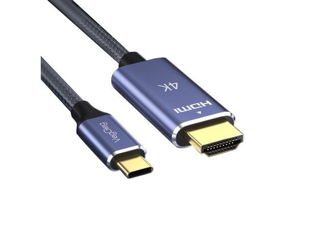VegGieg - V-Z625-6.6FT/2M USB C to HDMI Cable 4K - Anti-Interference Gold-Plated Plugs - Thunderbolt 3 & 4 Compatible for iPhone 15...