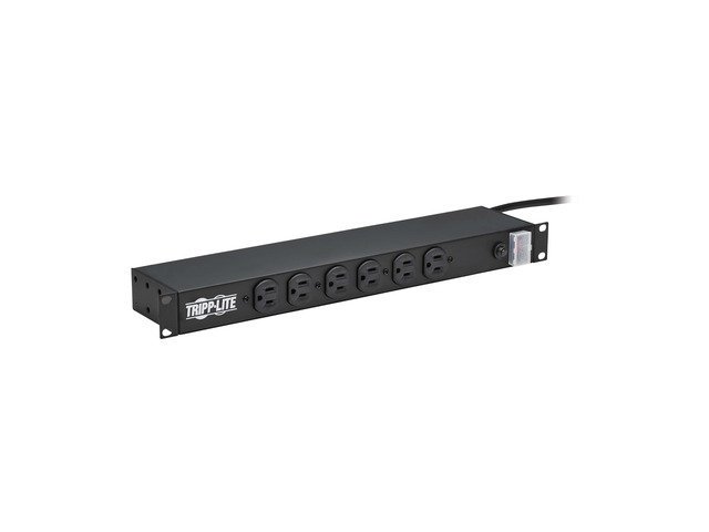 12-Outlet Rackmount PDU Power Strip, Network-Grade Front & Rear Facing Outlets, 15A, 120V, 15ft Cord with 5-15P Plug, Horizontal 1U Rack Mount,...