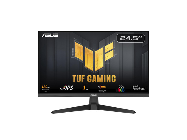 TUF Gaming 25 (24.5 viewable) 1080P Gaming Monitor (VG259Q3A) FHD, 180Hz, 1ms, Fast IPS, Extreme Low Motion Blur, FreeSync, Variable Overdrive,...