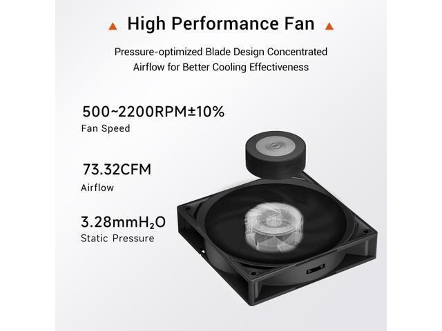 CPS CPU Cooler RT400-BK Total Height 5.8 inches (148 mm), Narrow Fin Offset Design, Intuitive Installation