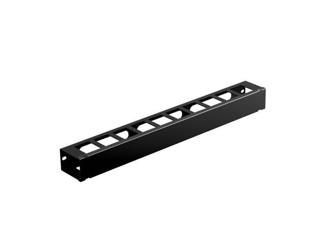 IOGEAR 1U 19' Horizontal Cable Management Duct Finger Duct with Removable Cover, Metal Construction (GROHD1U)