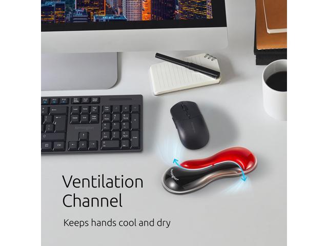 Kensington Slim Duo Gel Mouse Wrist Rest Support Cushion for Low Profile Mice & Trackballs, Ergonomic Mouse Wrist Support for Pain Relief,...