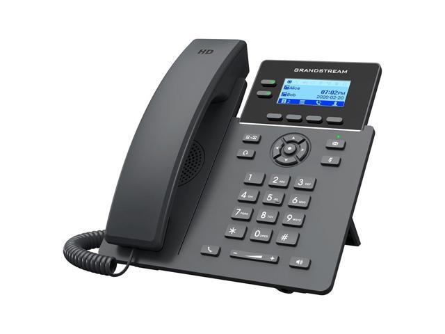 Grandstream GRP2602G IP Phone 2 Lines, 4 SIP Accounts 2.4-Inch LCD Display Dual-Port Gigabit Ethernet with Integrated PoE
