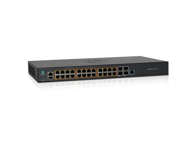 cambium networks cnmatrix ex2028-p, intelligent ethernet poe switch, 24 1g and 4 sfp+ fiber ports (mx-ex2028pxa-u)