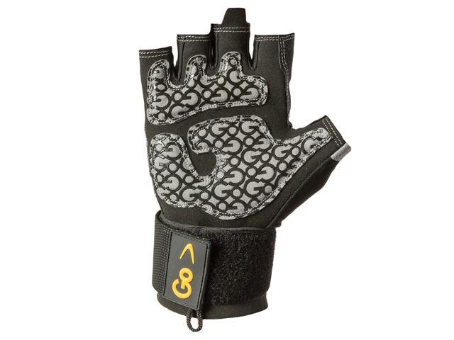 GoFit Pro Gray Trainer Wrist Wrap Gloves, Medium (GF-GTCW-M)