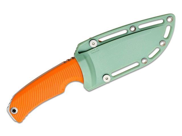 SOG Tellus FX Full-Sized Fixed Blade Knife4.2 Full-Tang CRYO 440C Steel Blade GRN Handle UMS Compatible Sheath, Blaze