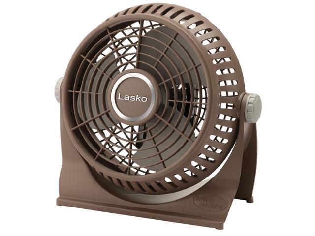 lasko 505 small desk fan with10-inch pivoting head, portable electric plug-in table fan creates a quiet personal cooling breeze, ideal for travel,...