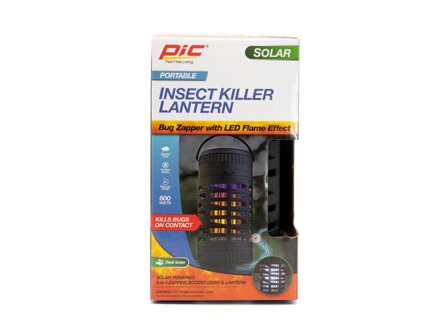 PIC Portable Insect Killer Lantern, Camping Bug Zapper, Outdoor Bug Zapper, Dual LED Mode Multipurpose Lantern, Pest Control,½ Acre Coverage