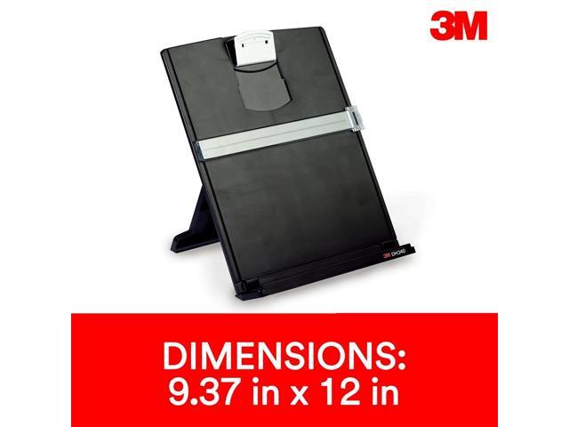DH340MB 3M Fold-Flat Freestanding Desktop Copyholder, Plastic, 150 Sheet Capacity, Black