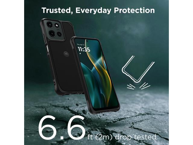 Motorola Moto G (2025) Rugged Protective Case- Black - Precision fit, Military Grade Shock Absorbing Cover for Enhanced Phone Grip, Drop Protection