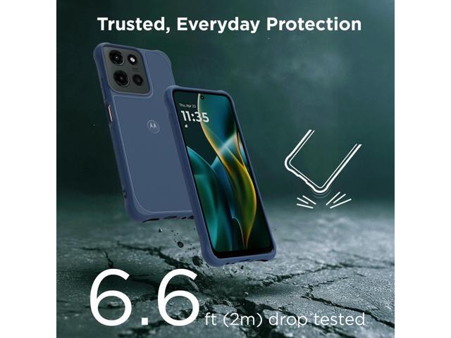 Motorola Moto G (2025) Rugged Protective Case- Dusk Blue - Precision fit, Military Grade Shock Absorbing Cover for Enhanced Phone Grip, Drop...