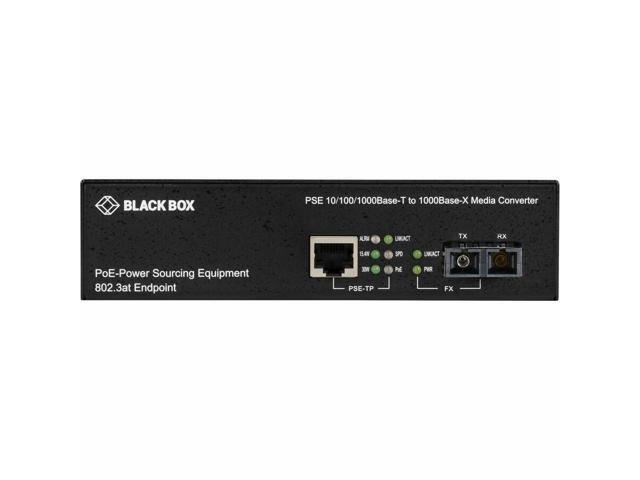 Black Box LPS500 Gigabit Ethernet PoE Media Converter (LPS500A-MM-SC-R3)