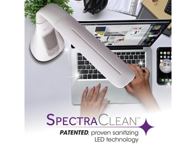 OttLite Wellness Series SanitizingPro LED Desk Lamp And UV Air Purifier - 15' to 25' High - White SC1AP00S