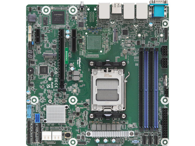 AsRock Rack B650D4U Micro-ATX Server Motherboard Single Socket AMD Ryzen 7000 Series Processors (LGA 1718) B650E PCIe 5.0 Dual 1G LAN