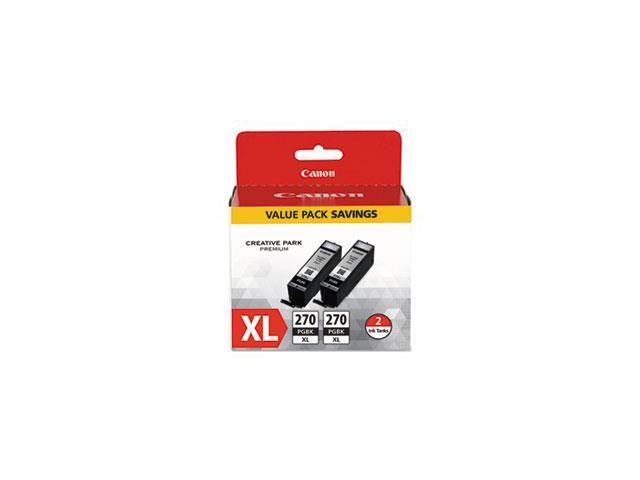 Canon PGI-270 XL High Yield Ink Cartridge - Dual Pack - Pigmented Black