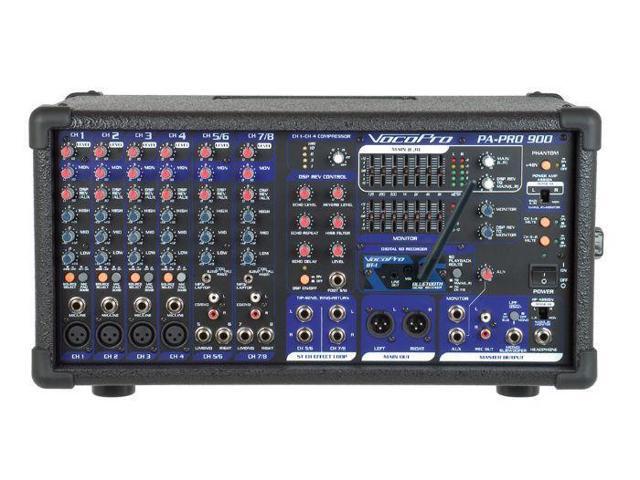 PA-PRO-900-BT - 900W Professional P. A. Mixer with Bluetooth receiver