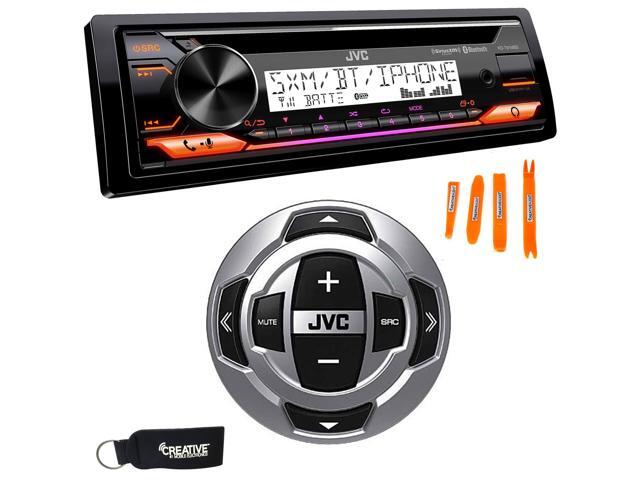 JVC KD-T91MBS Marine Stereo w/ CD, BT, USB, SiriusXM Ready, Amazon Alexa + RM-RK62M Wired Marine Remote Control
