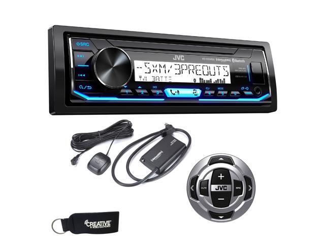 JVC KD-X35MBS Marine Radio with SXV300v1 Sirius Xm tuner and RM-RK62M Marine Remote