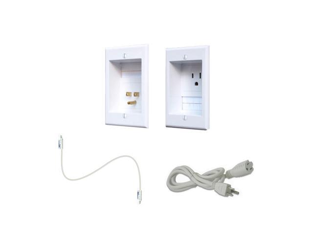 Kanto PS200 Tv Mounting package W/ Single outlet thru wall power kit - image 2