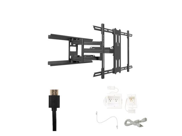 Kanto PDX680 Tv Mounting package W/ DUAL outlet thru wall power kit And HDMI Cable