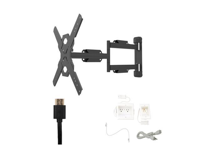 Kanto PS400 Tv Mounting package W/ DUAL outlet thru wall power kit And HDMI Cable