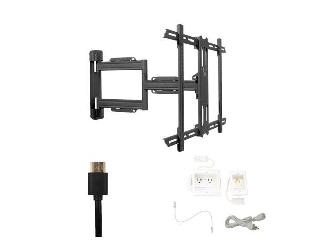 Kanto PS350 Tv Mounting package W/ DUAL outlet thru wall power kit And HDMI Cable