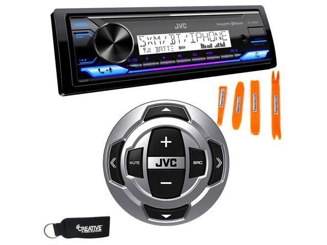 JVC KD-X38MBS Marine Digital Receiver W/ BT, USB, XM Ready + RM-RK62M Wired Marine Remote Control