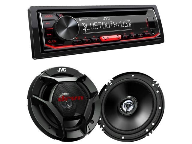 JVC KD-T720BT 1-DIN CD Receiver with Bluetooth Wireless Technology and USB/AUX Input with JVC 1 Pair CS-DR621 6.5' Coax Speakers