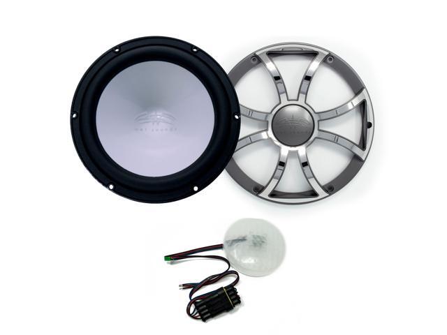 Wet Sounds REVO 10 FA S4-B 10' Black 4-Ohm Subwoofer with REVO 10XS-G-SSGRILL 10' Subwoofer Grill with RGB LED kit