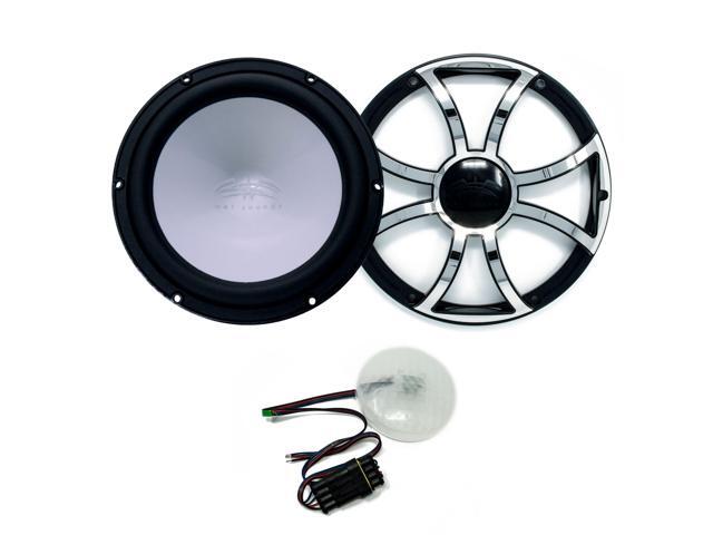 Wet Sounds REVO 10 FA S4-B 10' Black 4-Ohm Subwoofer with REVO 10XS-BSSGRILL 10' Subwoofer Grill with RGB LED kit