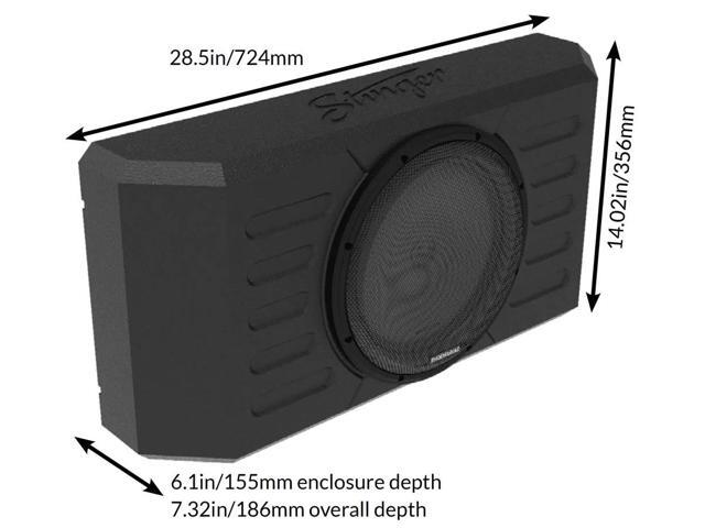 AudioControl - 12” Single-Voice-Coil 2-Ohm Loaded Subwoofer Enclosure - Black - image 12