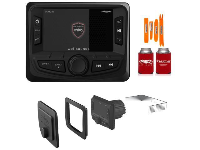 Wet Sounds WS-MC-20 2-Zone Media Center with WS-MC-20-FMK Flush Mount Kit for MC-20