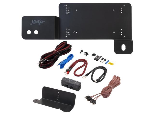 Stinger BRCOAMPBRKTD Amp Bracket - Driver Side With STXKBR8 Underseat Amplifier 8-gauge Wiring Kit Compatible With Ford Bronco