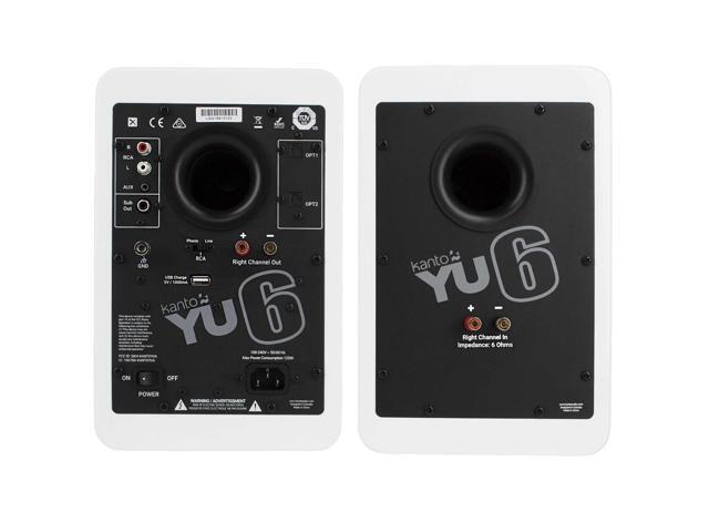 Kanto Living YU6 2-Way Powered Bookshelf Speakers (Pair Pure) - image 9