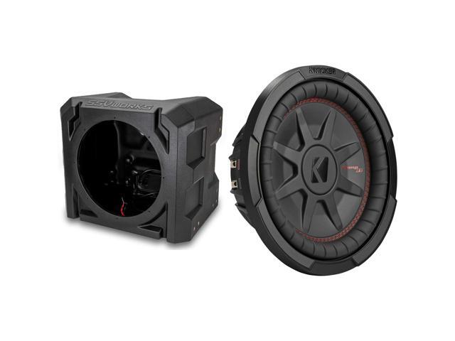 SSV Works US-10U Universal 10' Subwoofer Enclosure with 48CWRT104 10' Shallow Mount Subwoofers 4-OHM DVC 400 Watt RMS