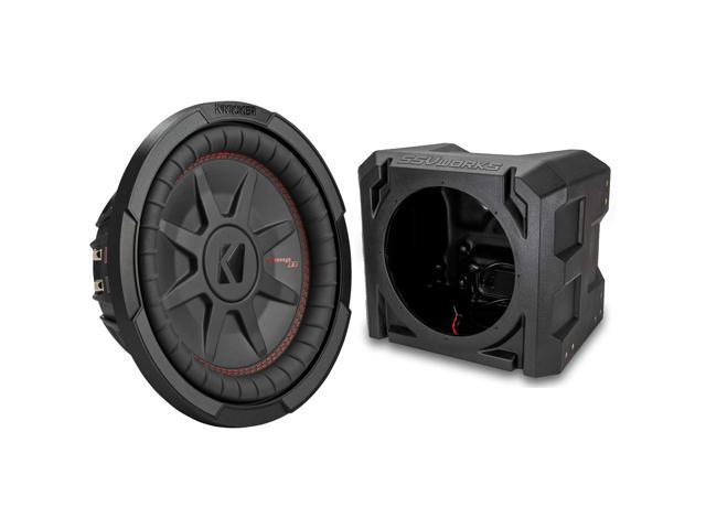 SSV Works US-10U Universal 10' Subwoofer Enclosure with 48CWRT102 10' Shallow Mount Subwoofers 2-OHM DVC 400 Watt RMS