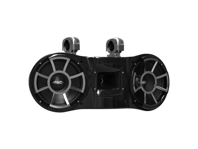 Wet Sounds REV 410 Swivel Clamp Tower Speaker, fits 1-7/8' to 3' pipes - BLACK