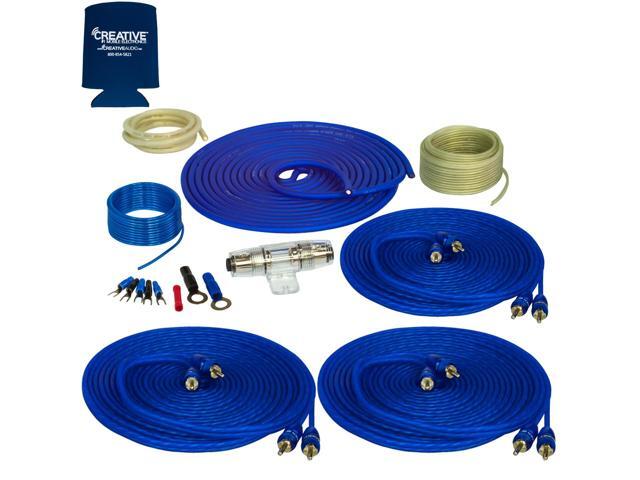 Stinger SS600XS 8GA Copper 600W Complete Amplifier Wiring Kit with (2) Stinger SSRCB17 17 Foot RCA