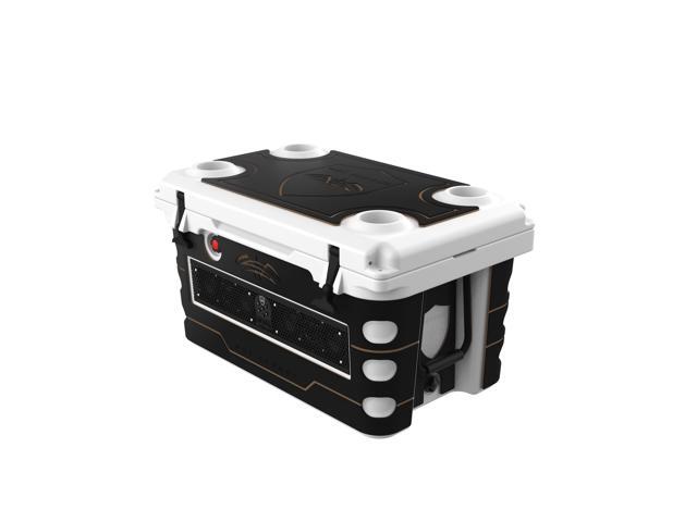Wet Sounds Stealth SHIVR-55-WHT White High Output Audio Cooler Speaker System + Full Gator Step Kit - Black over Whiskey