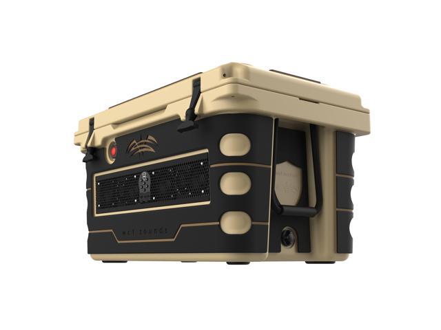 Wet Sounds Stealth SHIVR-55-TAN Tan High Output Audio Cooler Speaker System + Full Gator Step Kit - Black over Whiskey