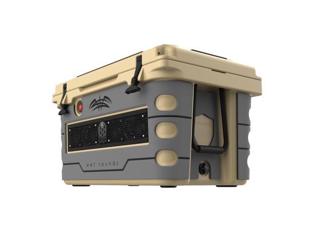 Wet Sounds Stealth SHIVR-55-TAN Tan High Output Audio Cooler Speaker System + Full Gator Step Kit - Gray Over Black