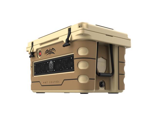 Wet Sounds Stealth SHIVR-55-TAN Tan High Output Audio Cooler Speaker System + Full Gator Step Kit - Whiskey Over Black