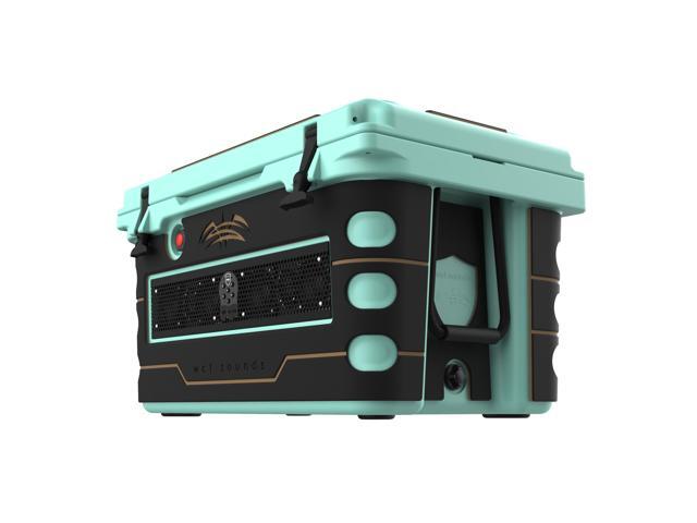 Wet Sounds Stealth SHIVR-55-SFM Seafoam High Output Audio Cooler Speaker System + Gator Step Kit - Black over Whiskey