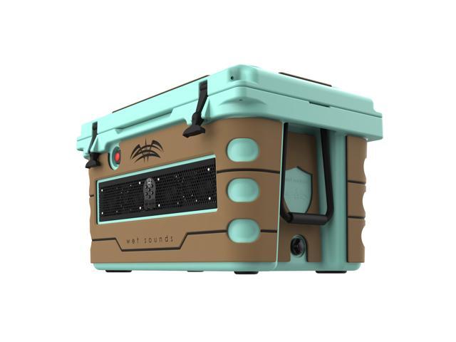 Wet Sounds Stealth SHIVR-55-SFM Seafoam High Output Audio Cooler Speaker System + Gator Step Kit - Whiskey Over Black