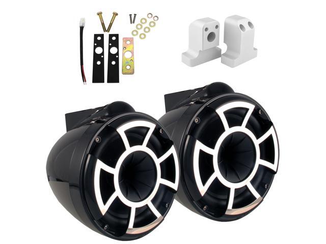 Wet Sounds for Supra FxONE - REV 8 X Mount Tower Speakers - BLACK (Pair) w/ Supra FxONE Upper Tower Adapter Brackets